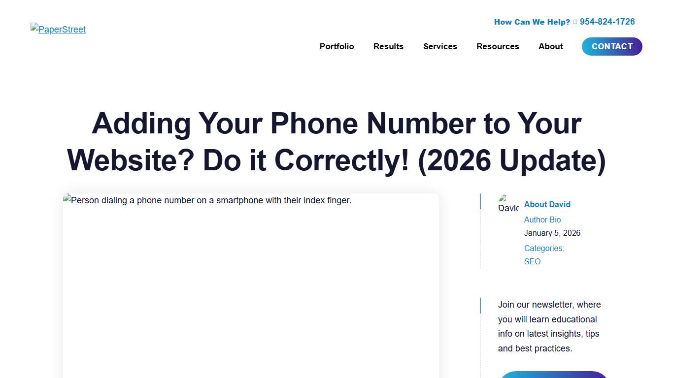 Adding Your Phone Number to Your Website? Do it Correctly! (2026 Update)
